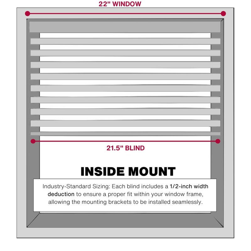 LOTUS & WINDOWARE Cordless Mini Blind, 1" Vinyl Slats, 22" Wide x 72" Long - White, Window Blinds for Home and Office, Interior Door Blinds - Light Filtering - Image 4