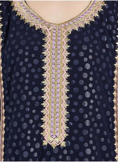 Maxim Creation Embroidered Panel Scoop Neck Kaftan by Styli  - Image 3