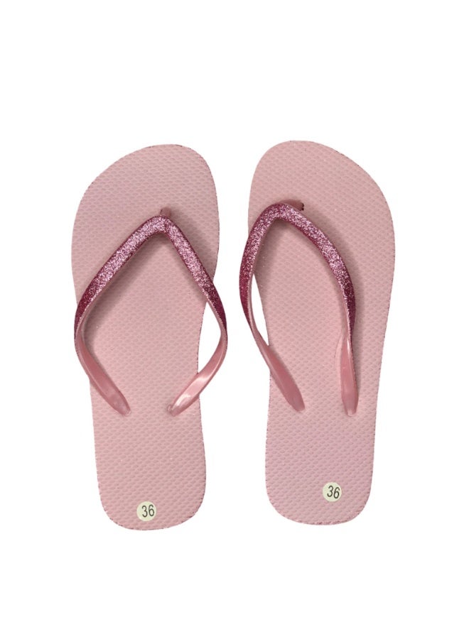 Influence Germany Women's Glitter Strap Flip-Flops – Pink - Image 1