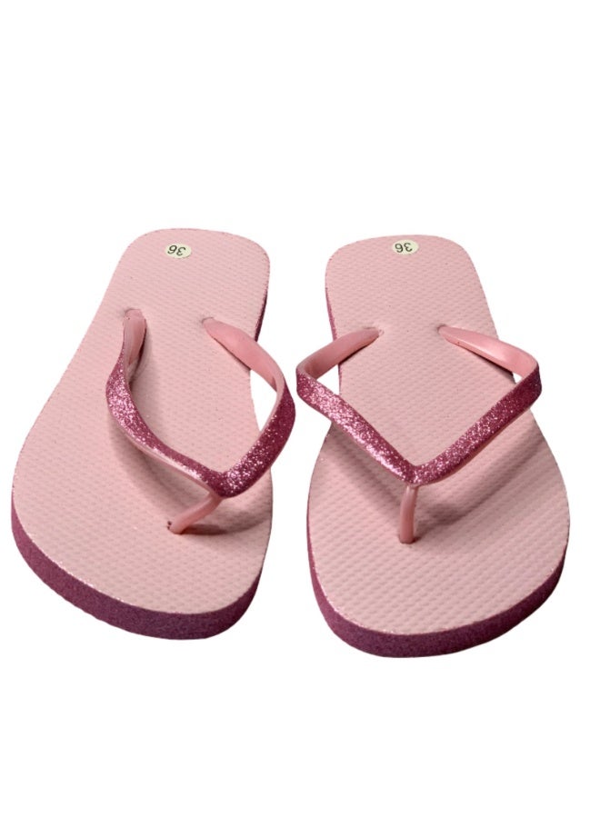 Influence Germany Women's Glitter Strap Flip-Flops – Pink - Image 2