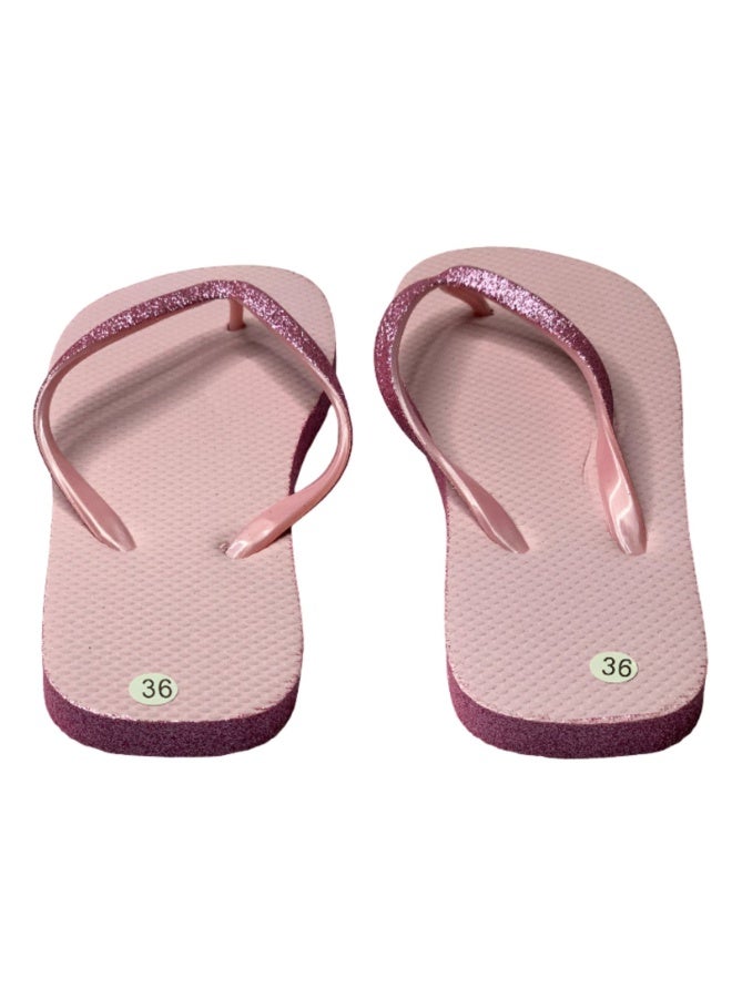 Influence Germany Women's Glitter Strap Flip-Flops – Pink - Image 3
