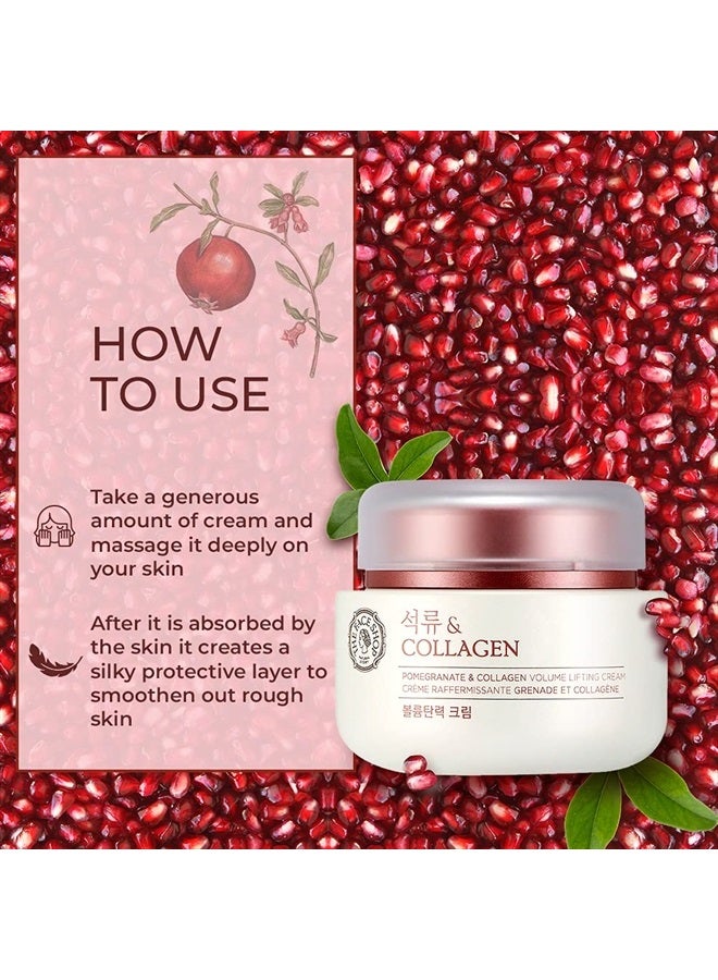 THEFACESHOP كريم العين لرفع الحجم من ذا فيس شوب بالرمان والكولاجين | كريم تجديد عميق للمرونة والثبات والكثافة | مرطب كوري مضاد للشيخوخة | لملء وتنعيم بشرتك، 3.38 أونصة سائلة - Image 2