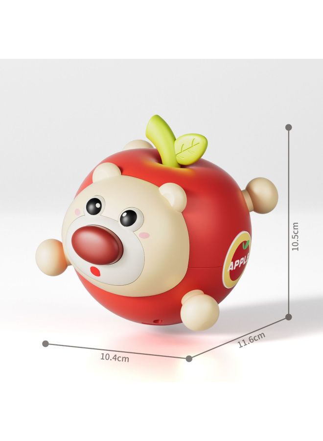 M Apple Bear Tumbler Toy Baby Baby Educational Early Education Teeth Molar Children's Toys Wholesale-Color:Apple Teether-red  - Image 1