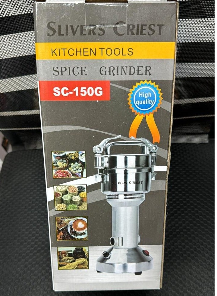 SLIVERS CRIEST Electric Grain & Spice Mill Grinder 1000W – 150g Capacity Food-Grade Stainless Steel High-Speed Grinding Machine for Herbs, Spices, Seeds & Grains (SC-150G) - Image 2
