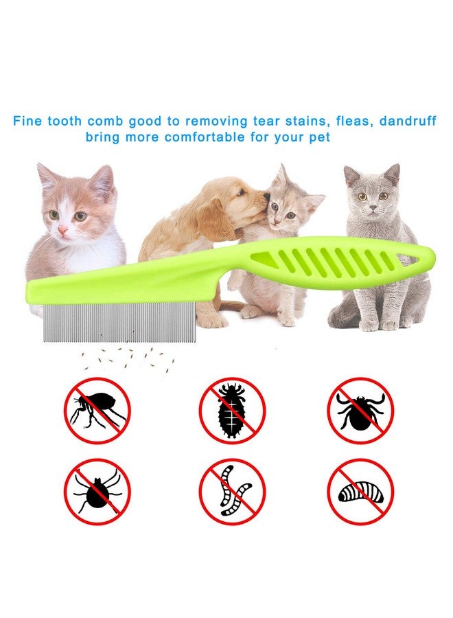 Lamoutor 7Pcs Pet Flea Comb Fine Tooth Comb And Pet Stainless Steel Combs For Dogs Cats Pet - Image 2
