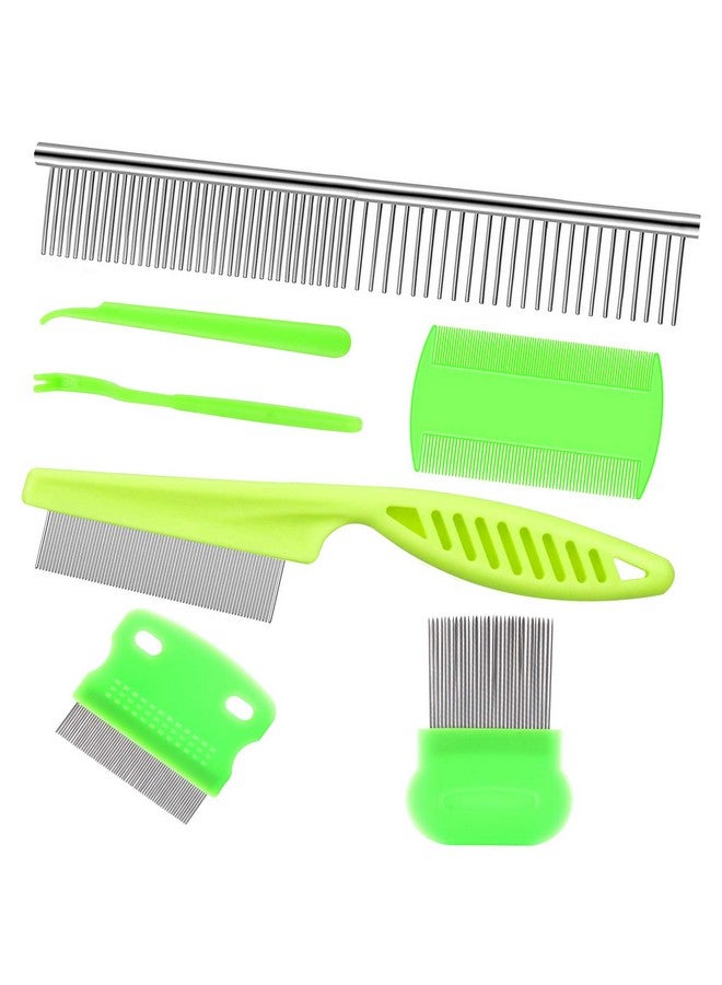 Lamoutor 7Pcs Pet Flea Comb Fine Tooth Comb And Pet Stainless Steel Combs For Dogs Cats Pet - Image 1
