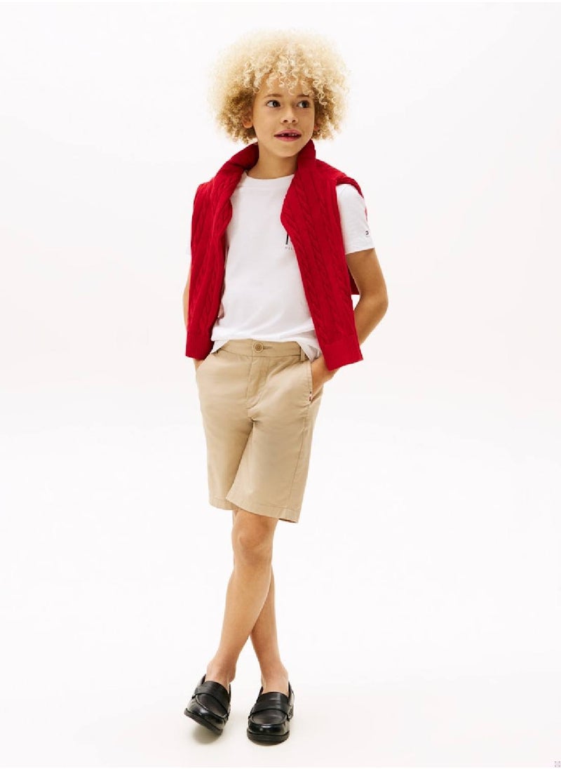TOMMY HILFIGER Boys' Logo Graphic T-Shirt - Cotton, White  - Image 5