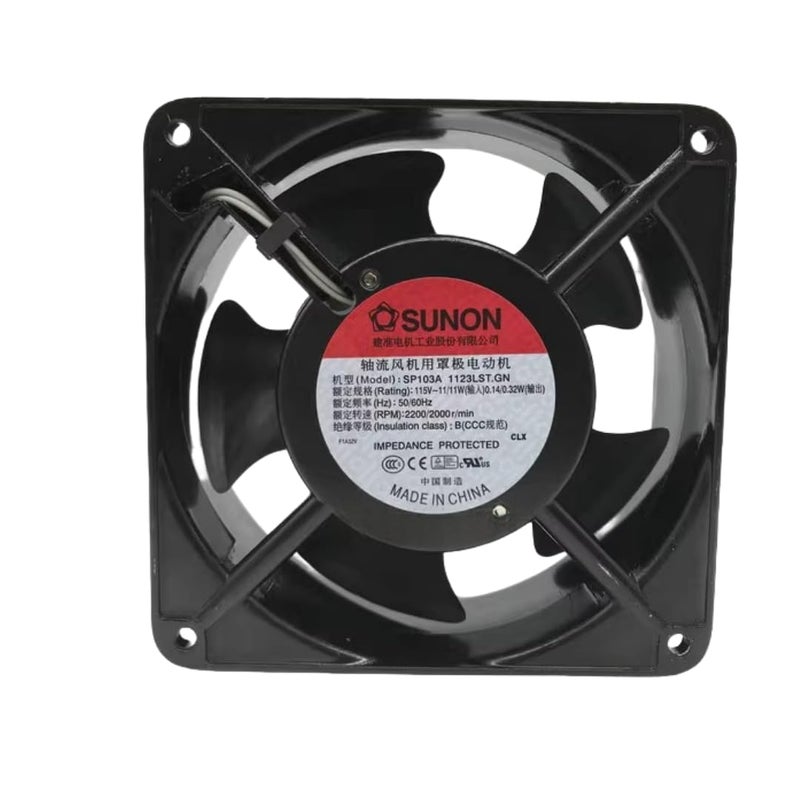 SP103A 120mm 12038 115V مروحة تبريد 2200 دورة في الدقيقة 2 سلك 0.14W 0.32W - Image 2
