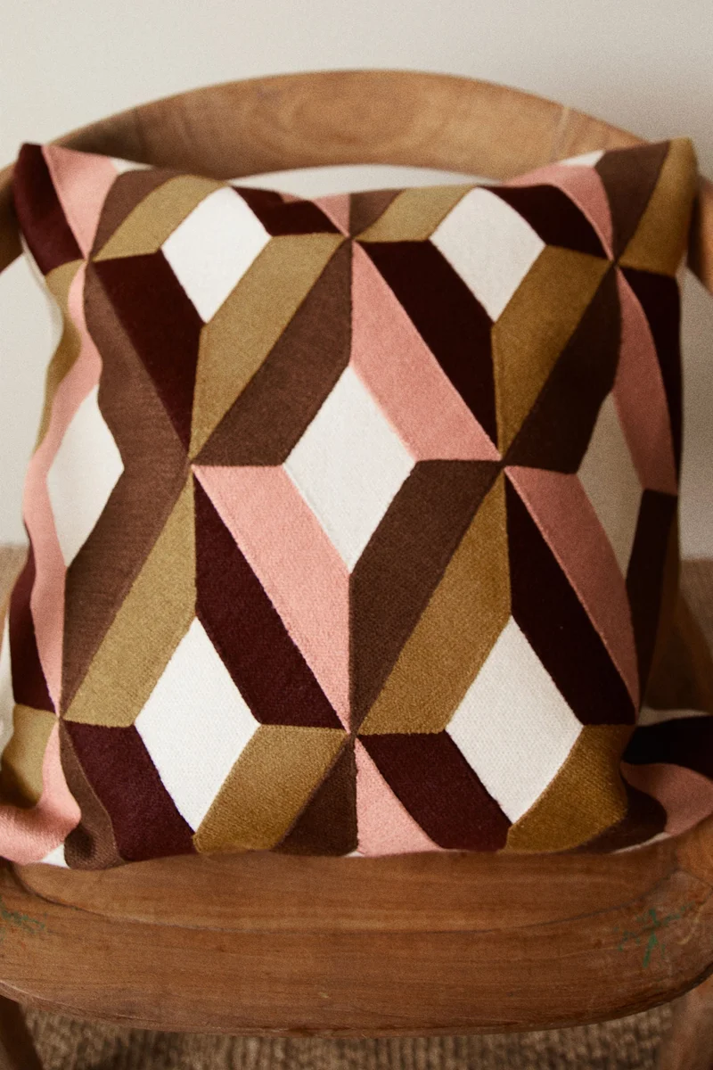 H&M Embroidered cushion cover
