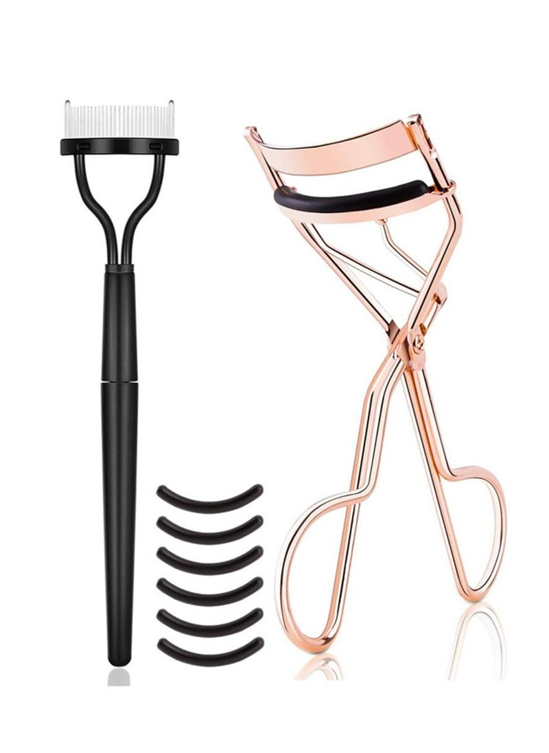 CMGTYYD Eyelash Curler Set,Partial Lash Curler Eyes Makeup Tools,Eyelash Separator With 6 Bonus Replacement Silicone Pads,Eyelashes Curler Fits All Eye Shapes  - Image 1