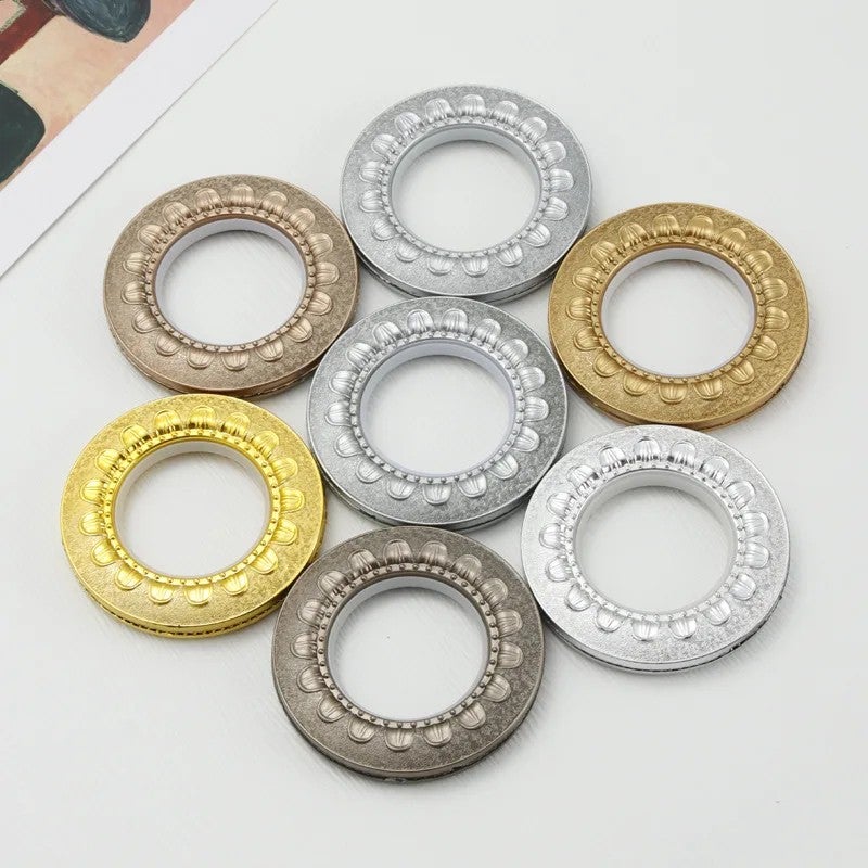 Bluejw Modern Minimalist Sunflower Shower Curtain Rings - Mute PP PC Plastic Hanging Muffler Curtain Accessories - Image 3
