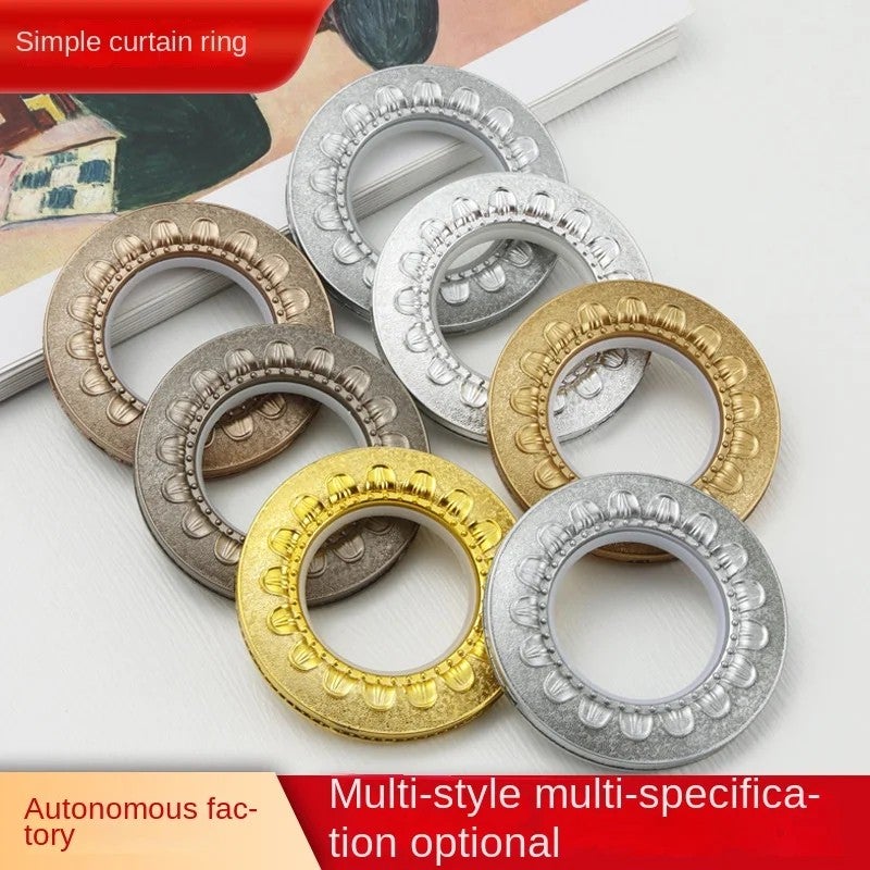 Bluejw Modern Minimalist Sunflower Shower Curtain Rings - Mute PP PC Plastic Hanging Muffler Curtain Accessories - Image 2