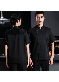 NIBEMINENT High-End Chef Overalls Summer Dining Hotel West Point Restaurant Kitchen Breathable Thin Chef Uniform  - Image 1