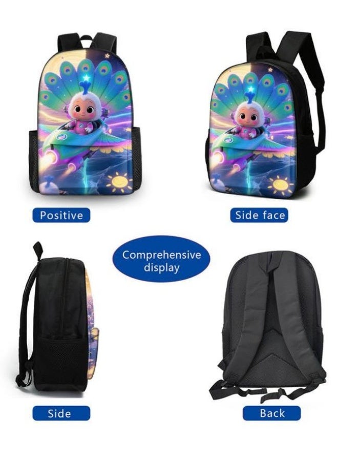Bright Li Fire Backpacks + handbags + stationery bags | Back-to-school season/festival gifts | Cartoon bag three-piece set, easy to deal with various occasions (available for students, children, friends outings, mountain climbing, school, etc.) - 108 - Image 3