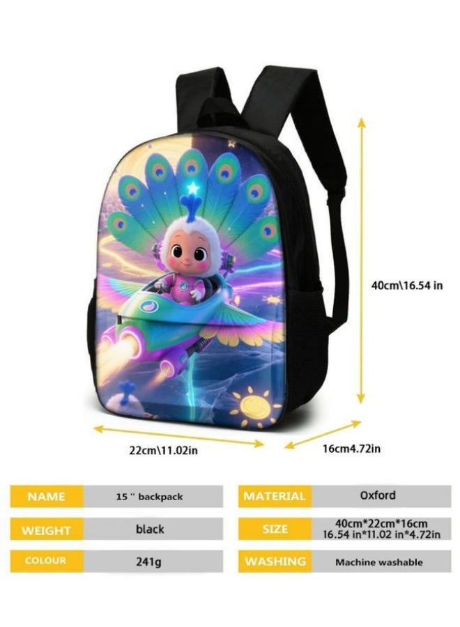 Bright Li Fire Backpacks + handbags + stationery bags | Back-to-school season/festival gifts | Cartoon bag three-piece set, easy to deal with various occasions (available for students, children, friends outings, mountain climbing, school, etc.) - 108 - Image 5