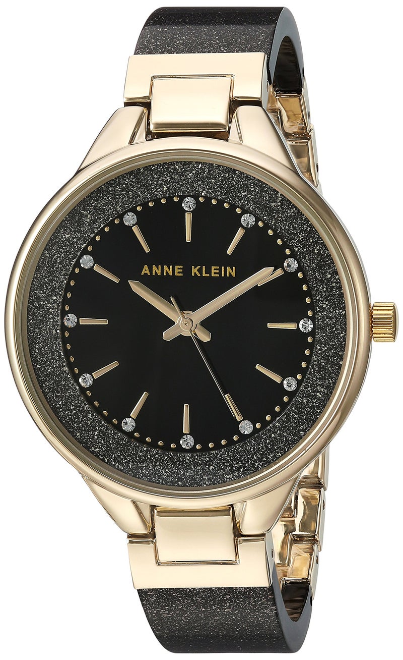ANNE KLEIN ساعة أن كليين النسائية المصنوعة من الراتنج مع كريستالات مميزة - Image 1