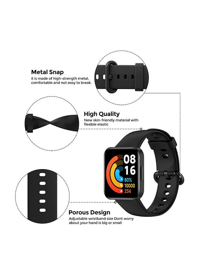 O Ozone Silicone Straps for Xiaomi Redmi Watch 2 Lite Band with Watch Case Soft Silicone Breathable Replacement Strap Wristband Sport Band for Women Men - Pink  - Image 3
