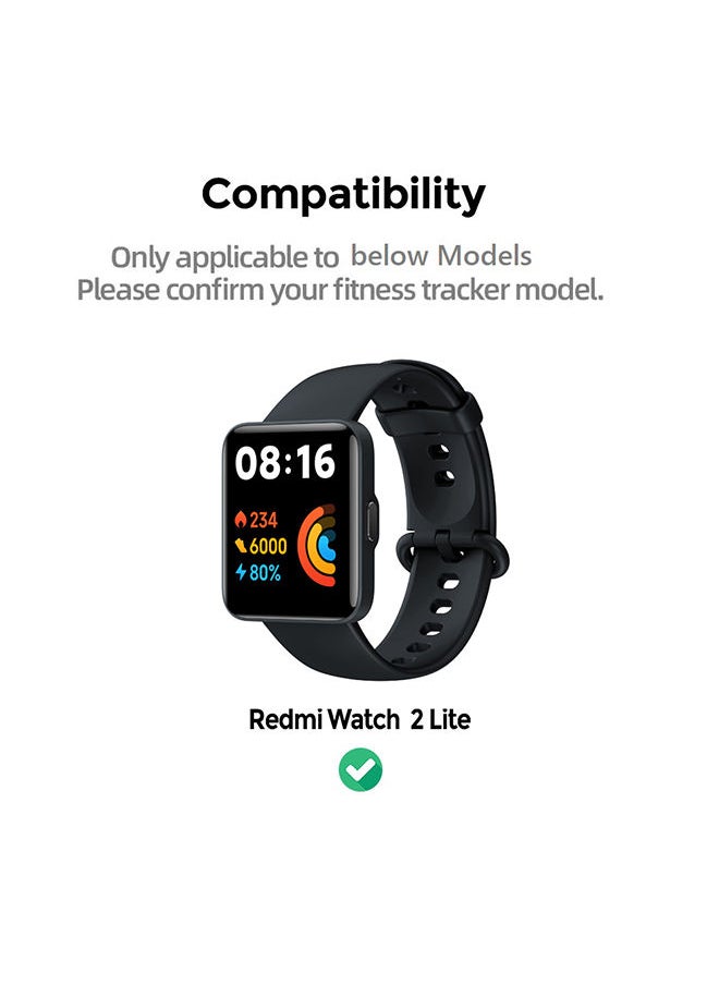 O Ozone Silicone Straps for Xiaomi Redmi Watch 2 Lite Band with Watch Case Soft Silicone Breathable Replacement Strap Wristband Sport Band for Women Men - Pink  - Image 2