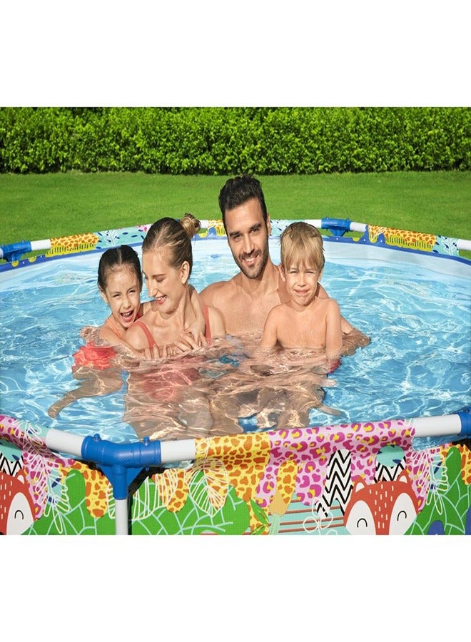 Bestway - Steel Pro Frame Pool Without Pump Colorful Panda And Fox Design - 5612F - Image 3