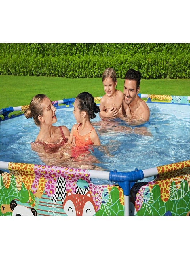 Bestway - Steel Pro Frame Pool Without Pump Colorful Panda And Fox Design - 5612F - Image 4