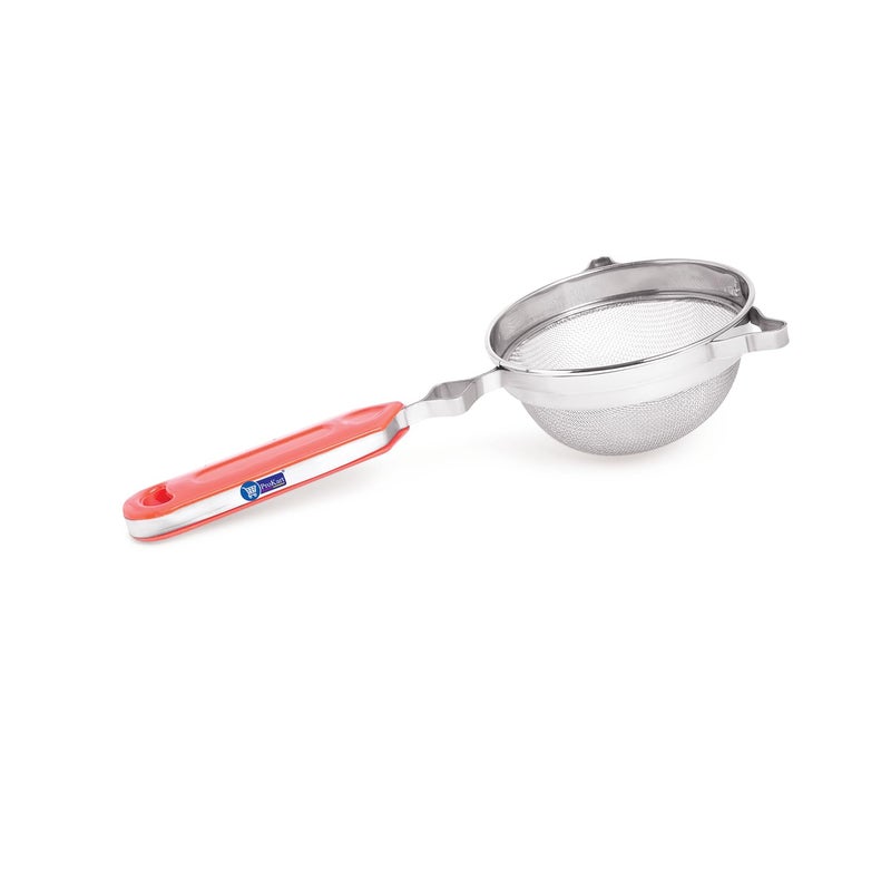 Prokart ProKart Premium Stainless Steel (16 Cm) Soup & Juice Strainer/Liquid Filter for Kitchen Use | Soup Chalni with Red Handle for Tea, Coffee, Milk, Rice & Juice Use (Steel Strainer- Pack of 1) - Image 4