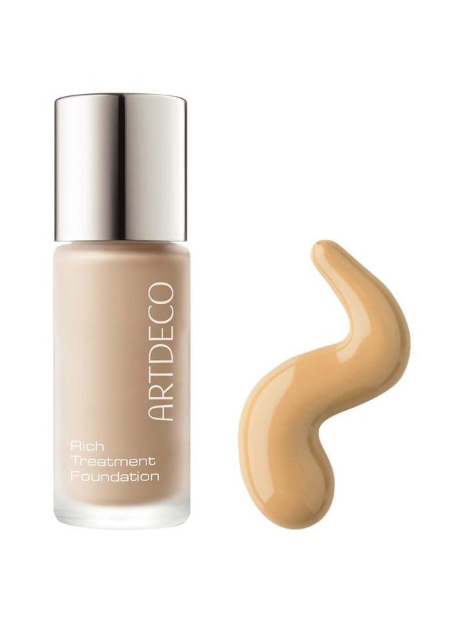 ARTDECO Rich Treatment Foundation - Deep Honey N°18 - Conceals Imperfections & Creates Flawless Complexion - Long-Lasting - Even & Velvety-Smooth Finish - Water-Resistant - Vegan Makeup - 0.67 Fl Oz - Image 1