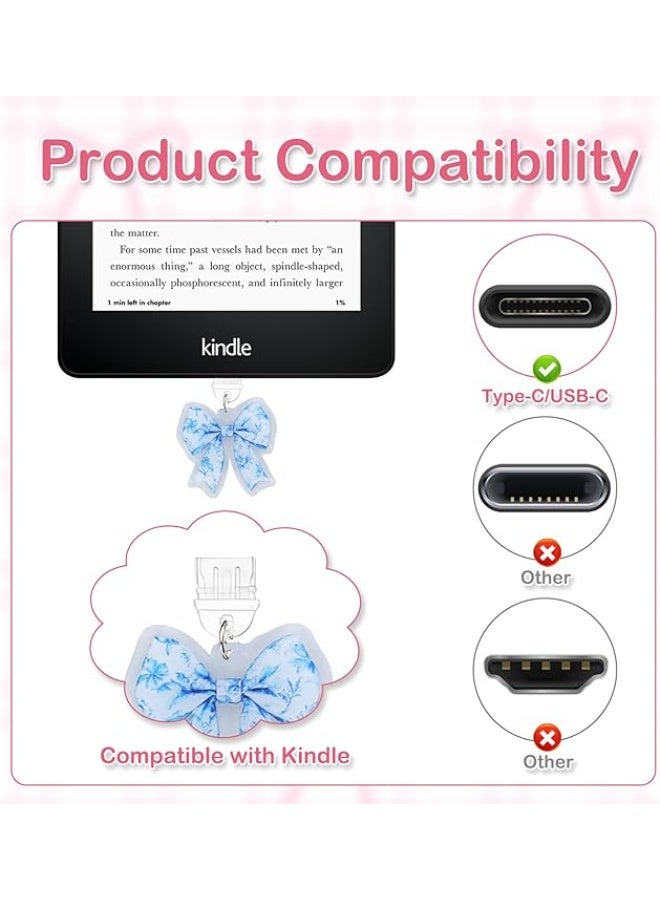 Relex 9 Pack Funny Dust Plug Charm Type C for E Reader, Dust Plug Accessories for Women, Type C/Micro USB Dust Plug - Image 3