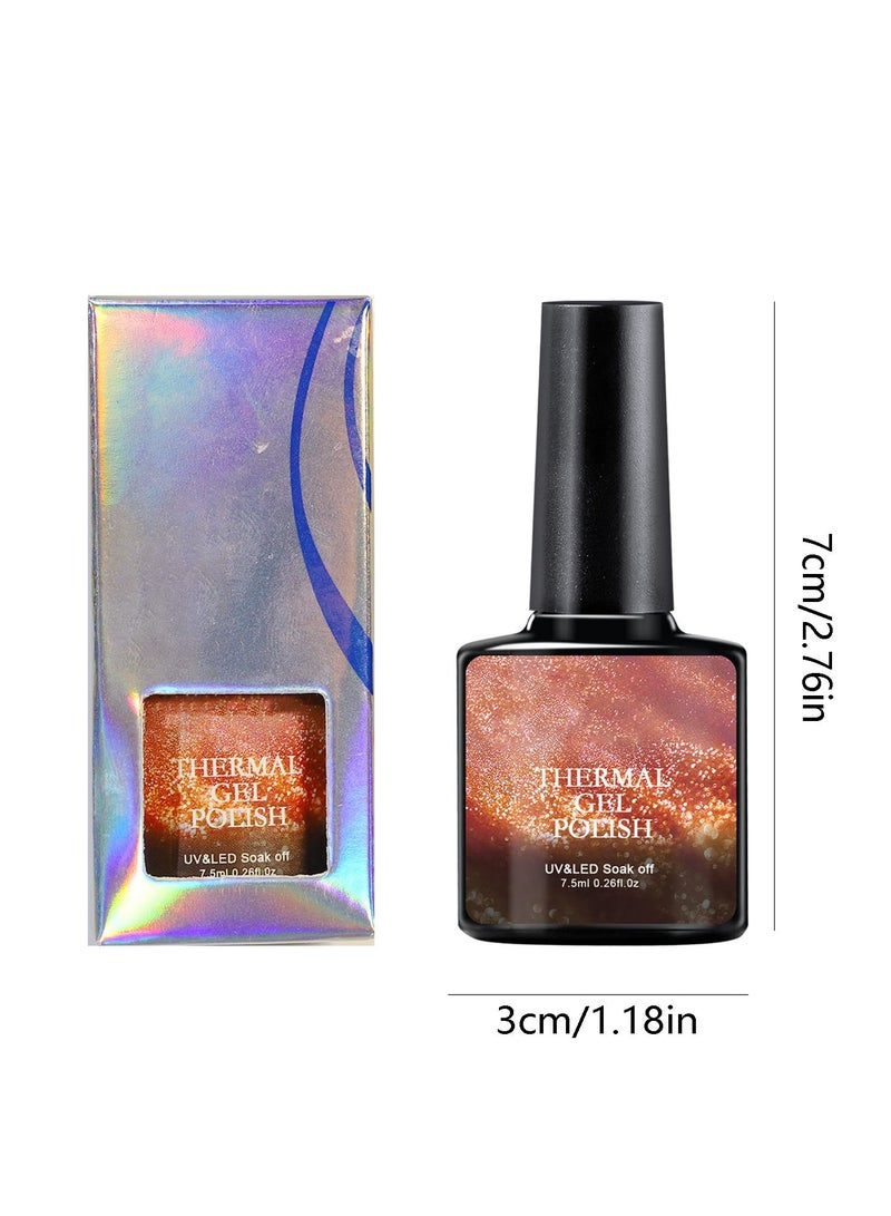 Excefore 8 Color Temperature Change Broken Diamond Nail Polish Classic Fairy Color Gradient Nails Art, Perfect Nail Polish Gift for Girls 8ml - Image 3