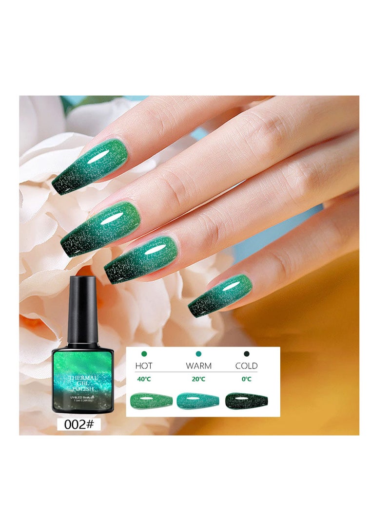 Excefore 8 Color Temperature Change Broken Diamond Nail Polish Classic Fairy Color Gradient Nails Art, Perfect Nail Polish Gift for Girls 8ml - Image 4