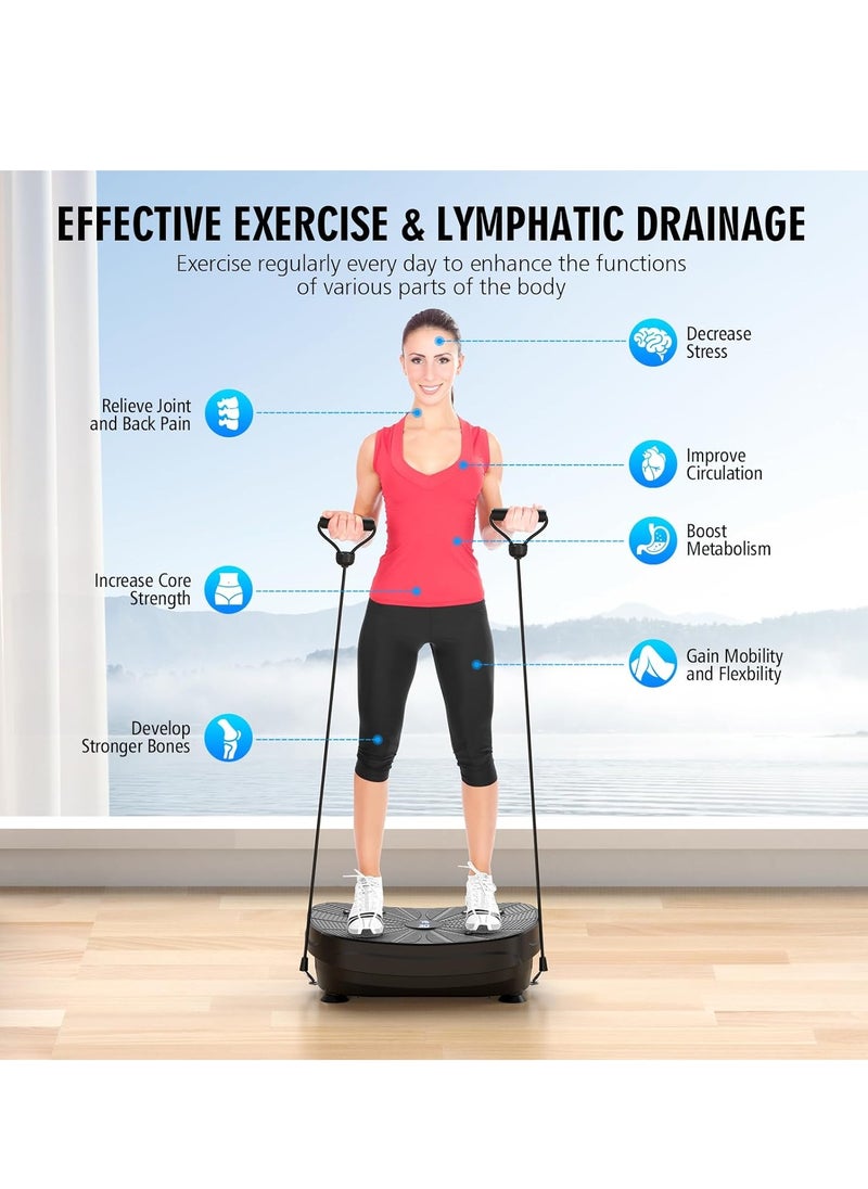 Vibration Plate Exercise Machine, Portable Full Body Vibration Platform for Lymphatic Drainage, 9 Preset Mode & Auto Mode Fitness Board for Weight Loss Shaping, with Resistance Bands, 99 Levels - pzsku/ZBC079525F6F2F8D88321Z/45/_/1725262880/feed8589-03f6-464f-a4a8-350d4f720e96