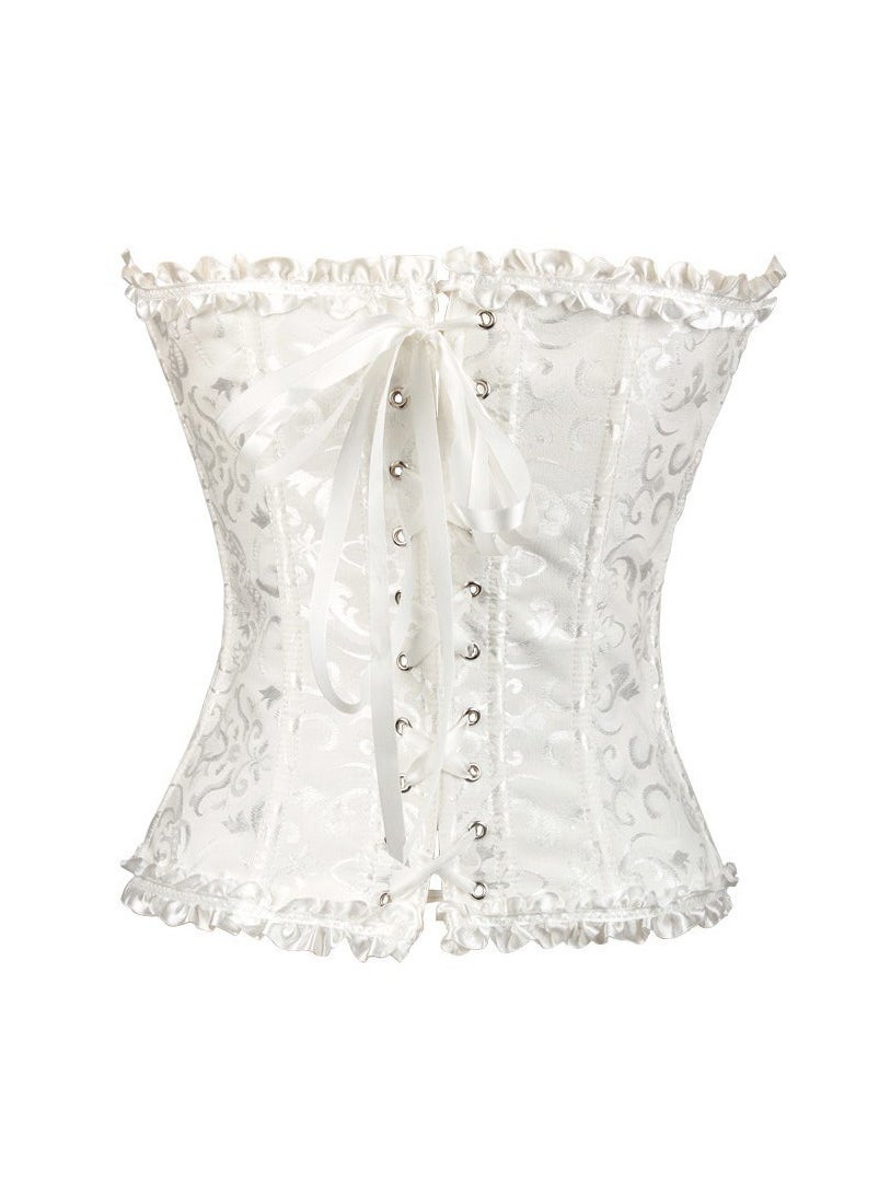 NIBEMINENT 2 Pack Classic Bodies Corsets White/Silver  - Image 3