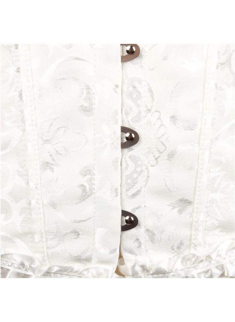 NIBEMINENT 2 Pack Classic Bodies Corsets White/Silver  - Image 5