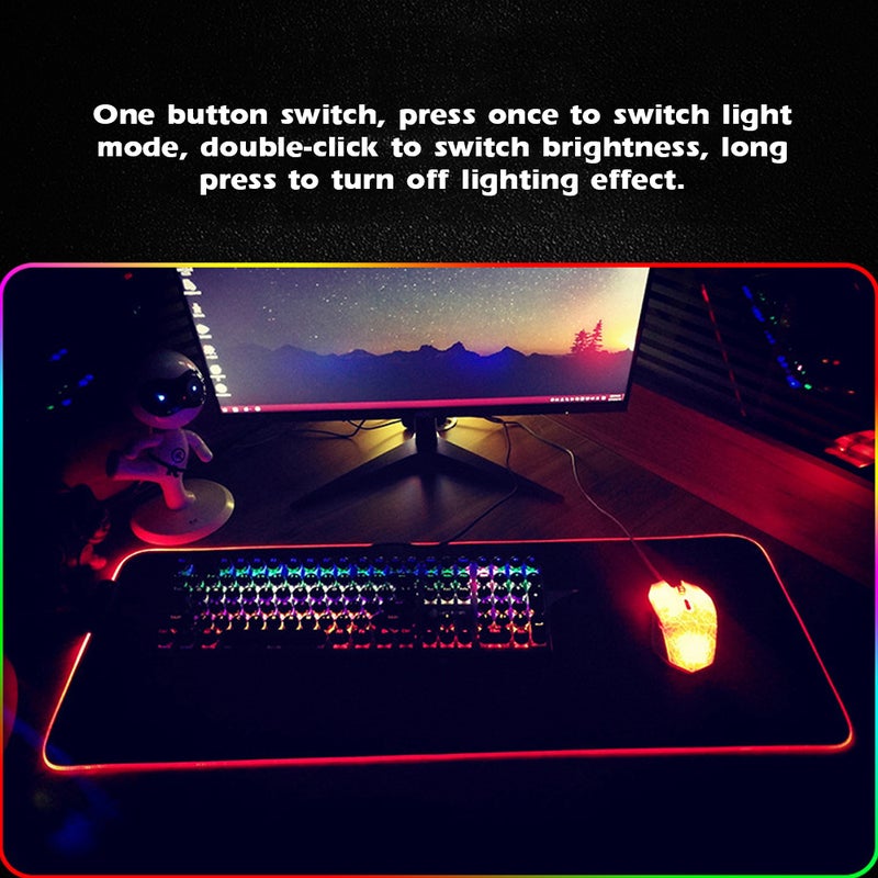 لوحة إضاءة RGB لوحة إضاءة لوحة ألعاب LED RGB لوحة كبيرة لاعب لوحة ماوس كمبيوتر LED لوحة كبيرة مصممة مع سجاد مصباح خلفي لوحة المفاتيح ومكتب المكتب - Image 2