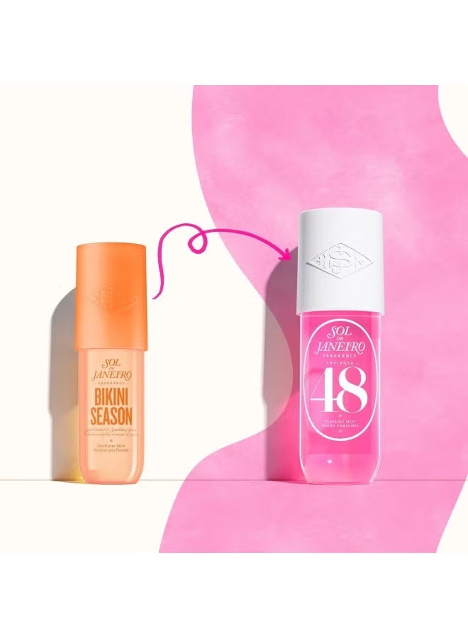 SOL DE JANEIRO Cheirosa 48 Hair & Body Perfume Mist 90ml | Tropical Fruity Floral Fragrance with Guava Nectar, Coconut Water, Orchid, Vanilla & Pink Musk | Long-Lasting Body Spray for Women - Image 3