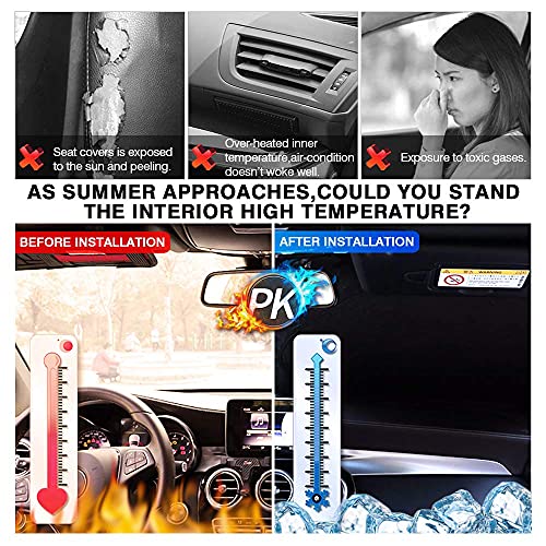 KUST Custom Fit Windshield Sun Shade for 2015-2024 Ford Edge SUV Sunshade Window Sun Visor Protector Foldable Blocks UV Rays Keep Your Car Cooler - Image 4