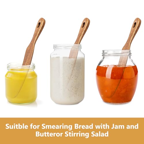 laboos Wooden Skinny Spurtle Mixing Stick – 11” Long Teak Stirring Tool for Sourdough Starter, Sauerkraut, Bread Dough & Deep Jars – Slim Handcrafted Utensil for Baking & Fermentation - Image 3