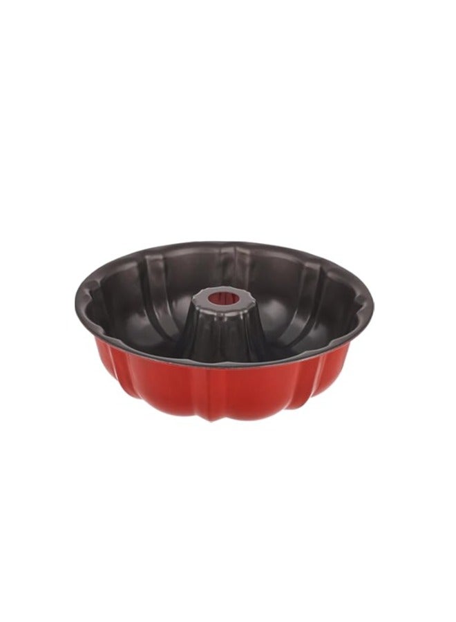 Non-stick Hollow Round Cake Mold Red 