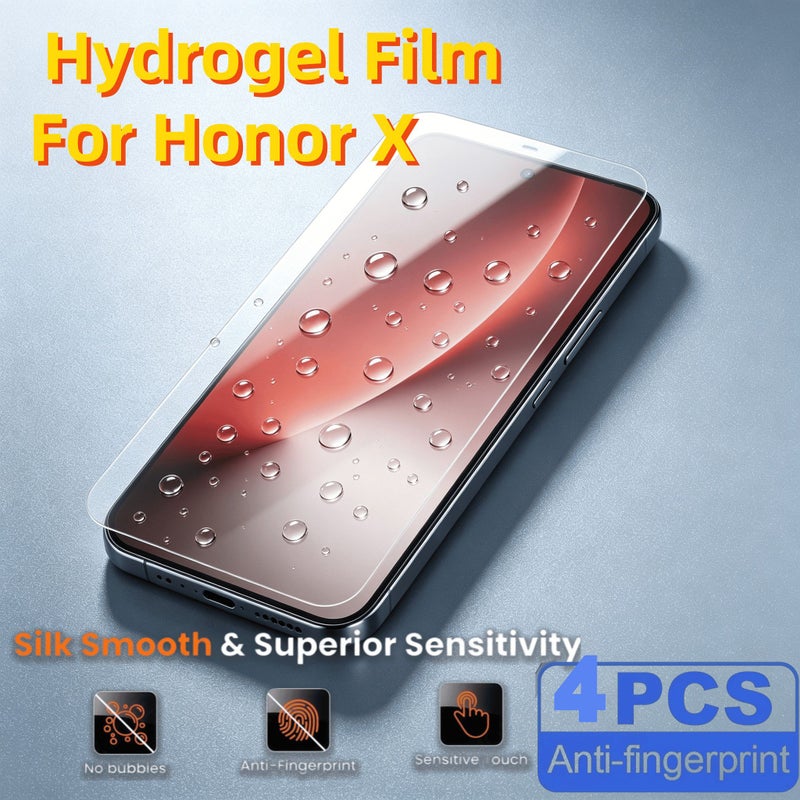 4 قطع واقي شاشة هيدروجيل لسلسلة Honor X5C Plus 5G مقاوم للوهج ومقاوم للخدوش وتغطية كاملة للشاشة ولمسة ناعمة وتجربة فائقة الرقة - Image 1