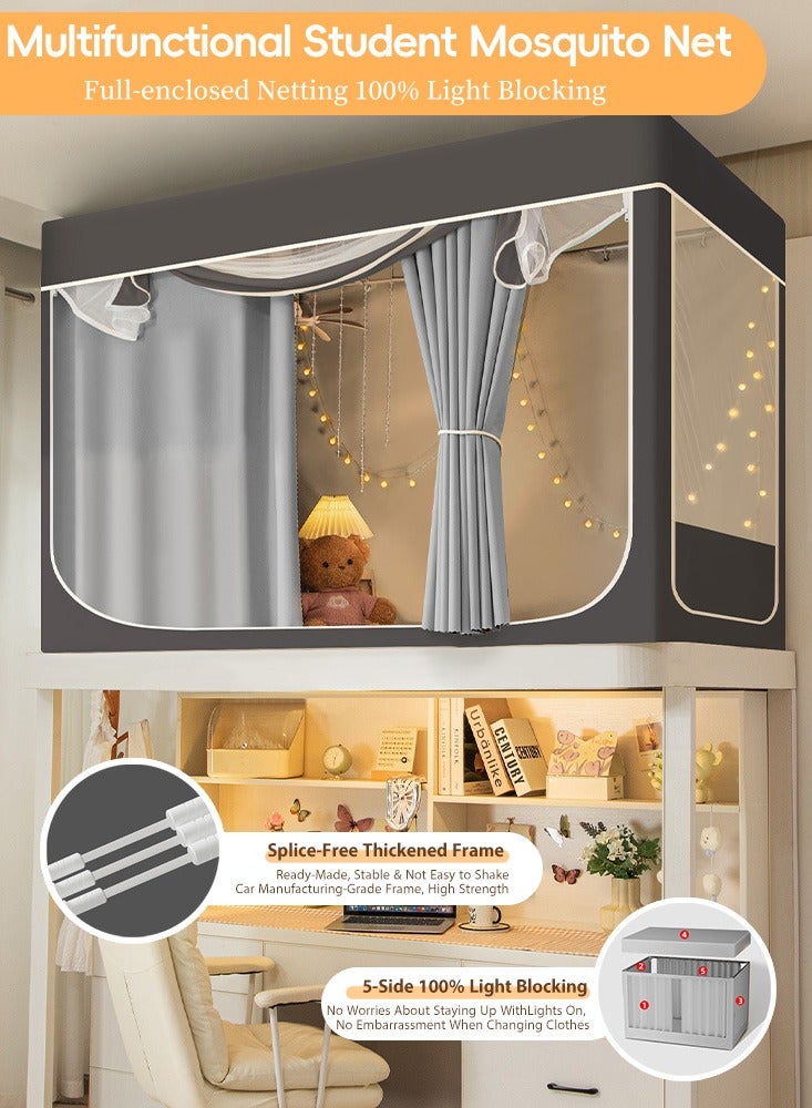 نامالو مظلة للسرير، خيام، ستارة تعتيم، سرير مفرد، خيمة، ستارة قماش تظليل الطالب، مظلة سرير، شبكة ناموسية، نوم الطالب، حماية الخصوصية - Image 1