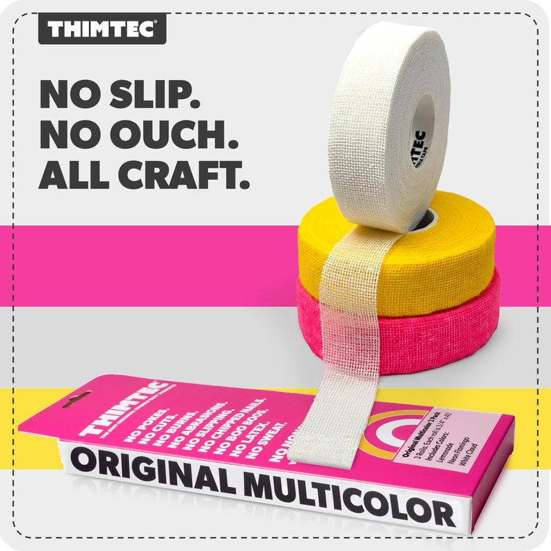 THIMTEC - The Original Thimble Tape for Hand Sewing - Fully Adjustable Nail & Finger Protector - A Smarter Alternative to Classic Knitting Thimbles - Multicolor, 3-Pack - Image 2