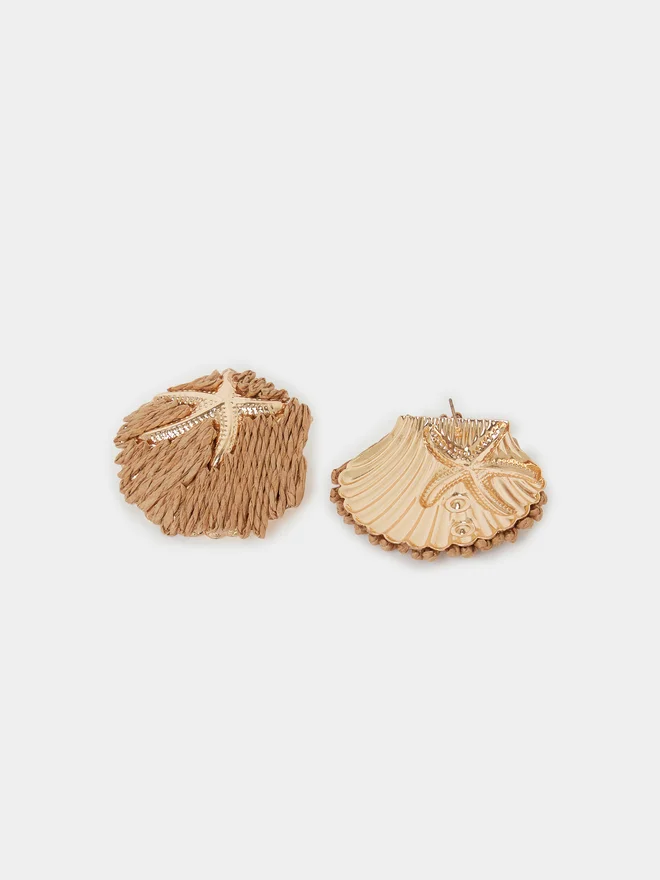 Styli  Raffia Starfish Stud Earrings for Women | Best Price UAE