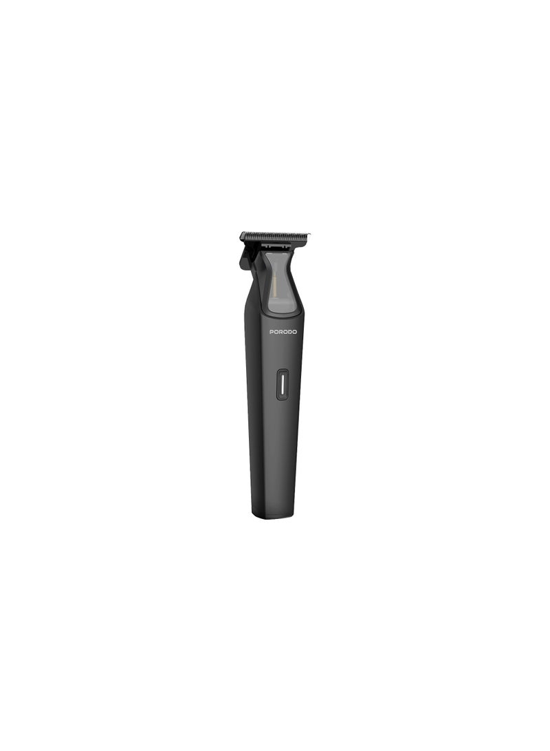 porodo Spine Rechargeable Trimmer / Stainless Steel Blades / 5400–6800RPM Motor / Corded & Cordless Use / 60 Min Runtime / USB Rechargeable / Travel Lock - Black - Image 4