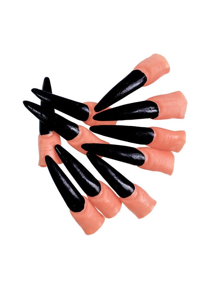 JAYATO Halloween Cloak Black Adult Party cos Death Vampire Wizard Death Black Cloak Cloak Set - Image 2