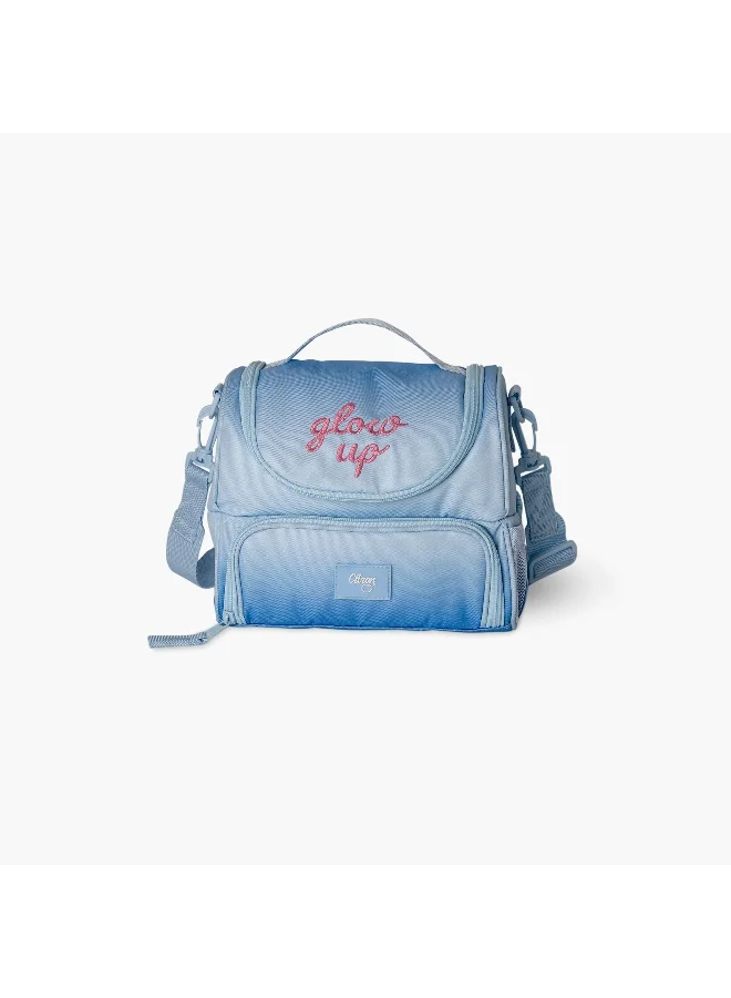 Citron Lunch Bag-Glow Up-2 Cmprt-Rectangle (Rpet) Blue \ 24X16X20