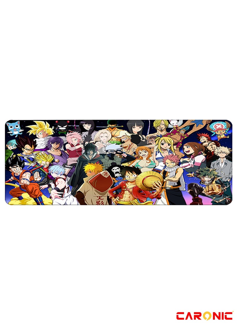 CARONIC Large Gaming Mouse Pad with Superior Micro Weave Cloth Extended Desk Mousepad with Stitched Edges Non-Slip Base Water Resist Keyboard Pad For Gamer And Office Home FT 448 - Image 1