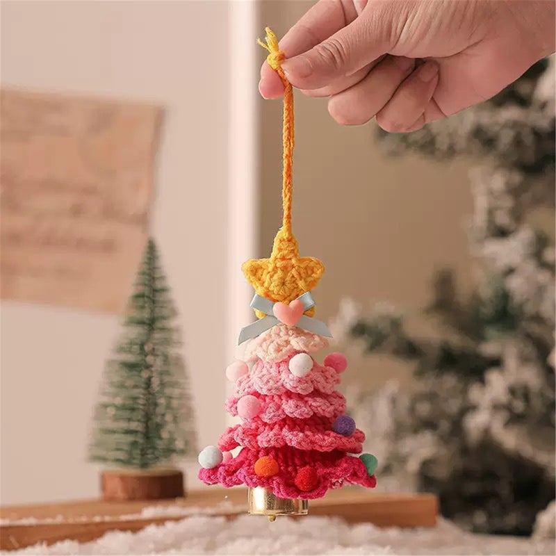 Handmade Crochet Christmas Tree Ornaments, Car Bell Ornaments, Hand Woven Bag Accessories, Christmas Keychains, Holiday Gifts For Family And Friends - Image 2