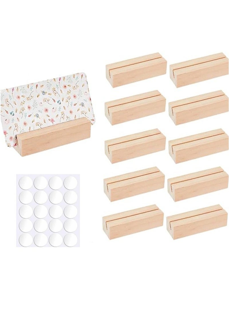 Aikanbo 10 pcs Wood Place Card Holders Wood Name Card Holder Table Number Stands for Wedding Party Events Decoration Double Side Display Mini Blackboard  - Image 1