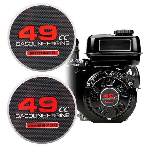 APPYU 2pcs Pull Starter Sticker 49cc Modified 49cc Item 69730 Mini Bike Stickers for Predator 212 Engine Coleman CT200U BT200X KT196 Baja MB200 Performance Parts Go Kart Mini Bike 196cc 224cc 200cc - Image 1