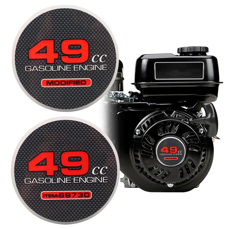 APPYU 2pcs Pull Starter Sticker 49cc Modified 49cc Item 69730 Mini Bike Stickers for Predator 212 Engine Coleman CT200U BT200X KT196 Baja MB200 Performance Parts Go Kart Mini Bike 196cc 224cc 200cc - Image 3