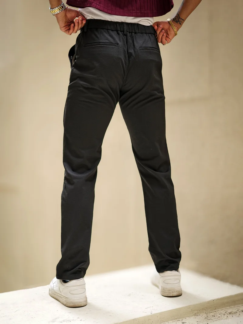 Maniac  Maniac Mens Black Stripe Trouser for Men | Best Price UAE